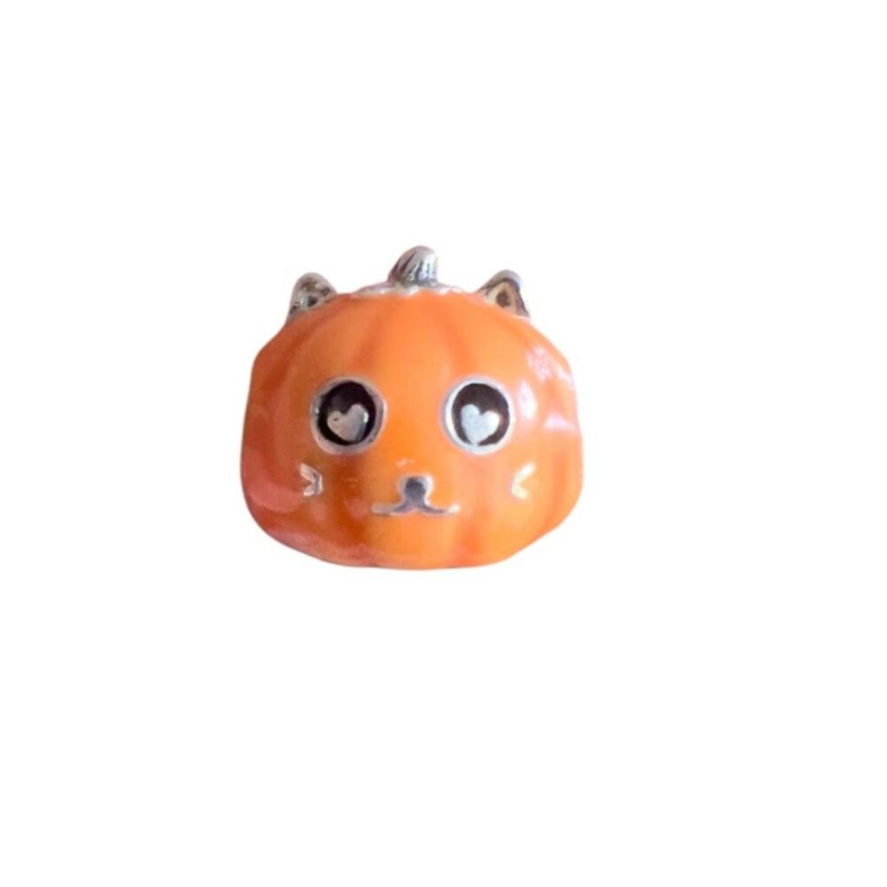 New Glow-in-the-Dark Halloween Pumpkin Cat European Charm Bead